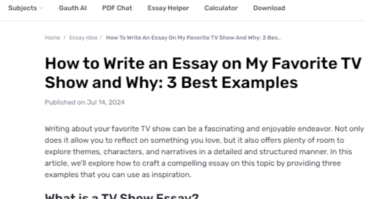 What Is Your Favorite TV Appear, And What Makes It Stand Out To You?